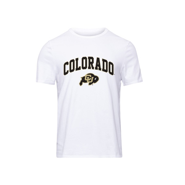 White T shirt featuring Colorado text and the CU Buffaloes logo on the front.