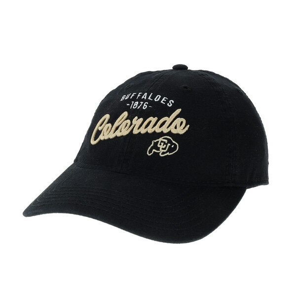 A black hat with "Buffaloes 1876" embroidered in white, "Colorado" in gold script, and a C-U Buffalo logo patch on the front.