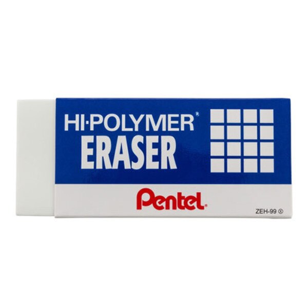 White rectangular polymer eraser.