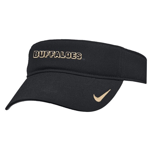 Black Nike visor with 'Buffaloes' on center and Nike logo on left side.