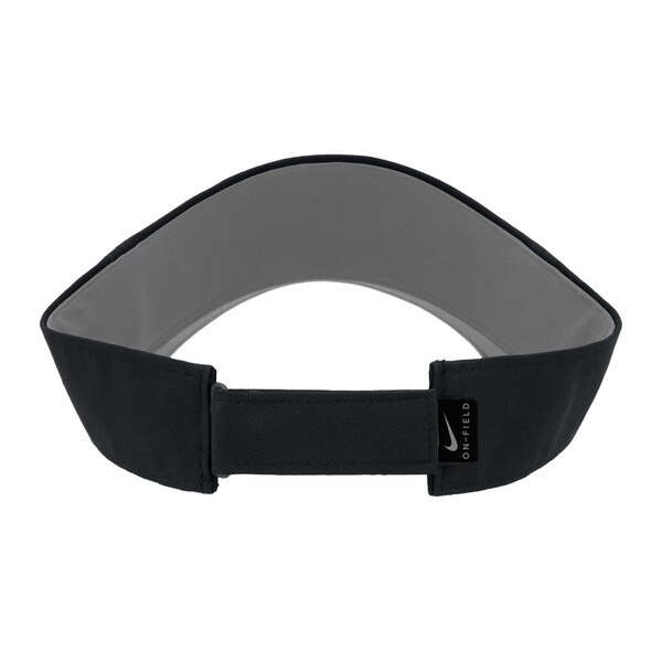 Back of visor. Adjustable strap.