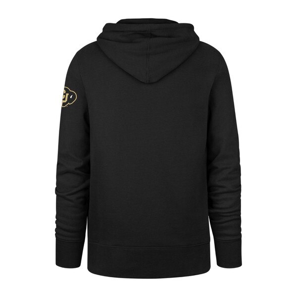 Back view of plain black hoodie with no graphics or text