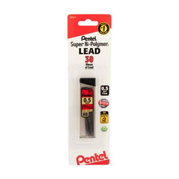 A 30 count of hi-polymer 0.5 millimeter lead from Pentel.