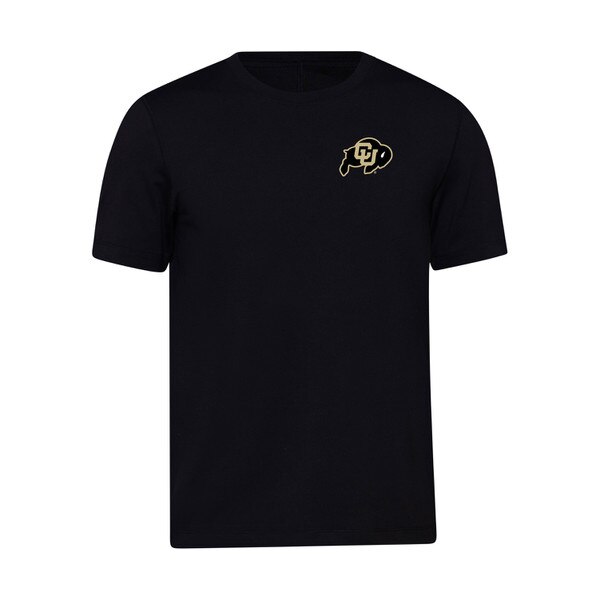 Black t-shirt featuring the Colorado Buffaloes logo on the left chest