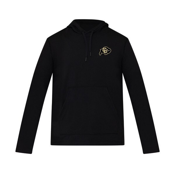 Black lightweight hoodie featuring the Colorado Buffaloes logo on the left chest