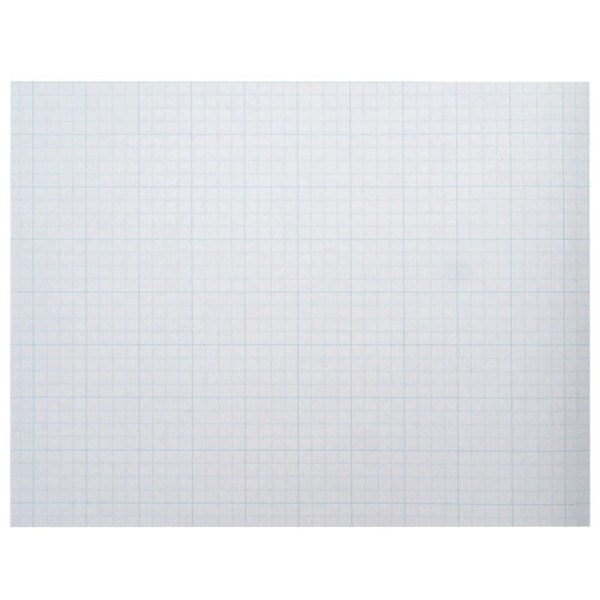 This is a ten pack of white gridded sheets of vellum paper. The grid is a pale blue color.