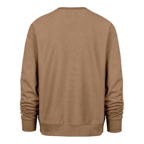 Front of brown crewneck sweatshirt with small white CU Buffaloes logo