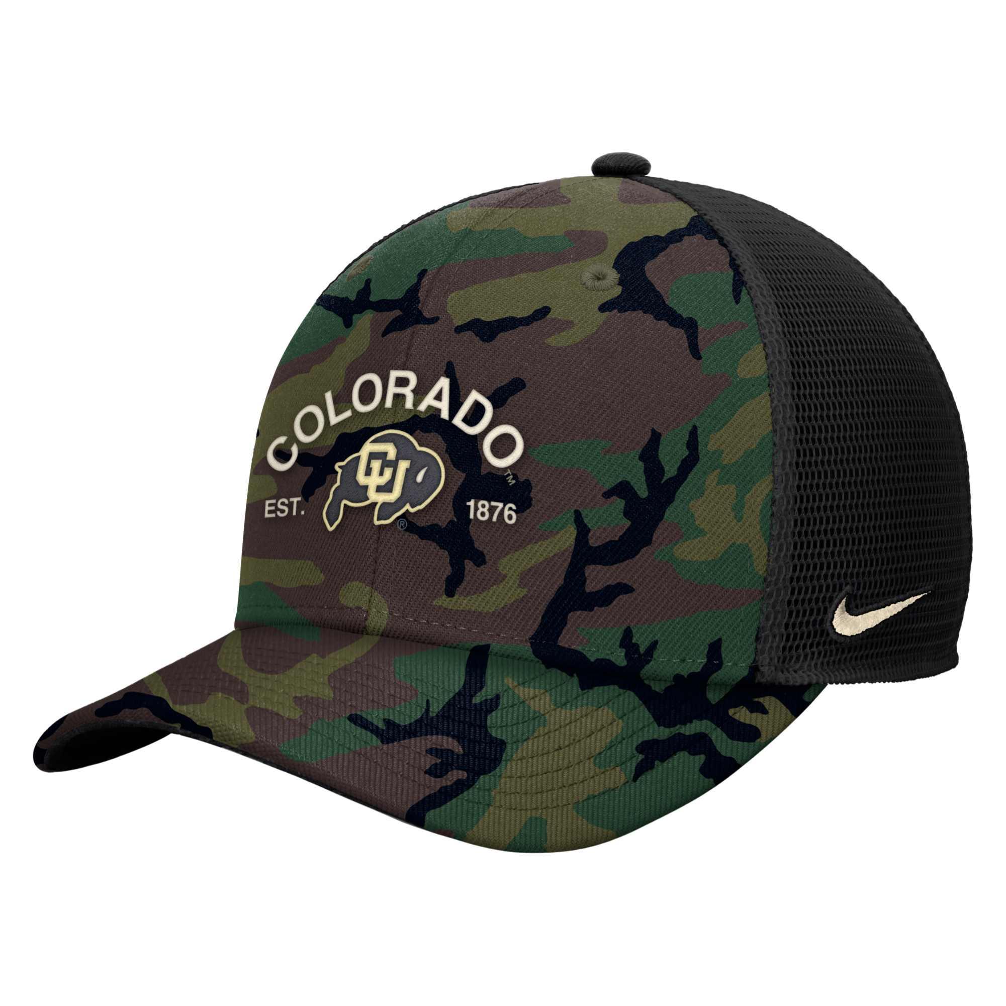 nike camo trucker hat