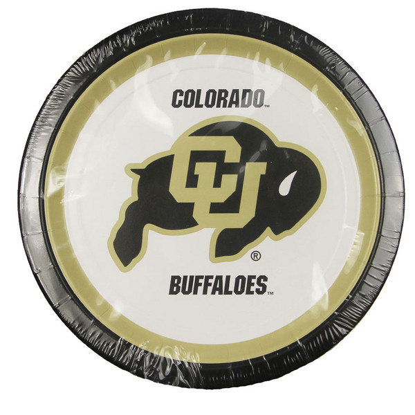 white-colorado-buffaloes-plates-with-black-and-vegas-gold-accents-and-a-c-u-buffalo-logo