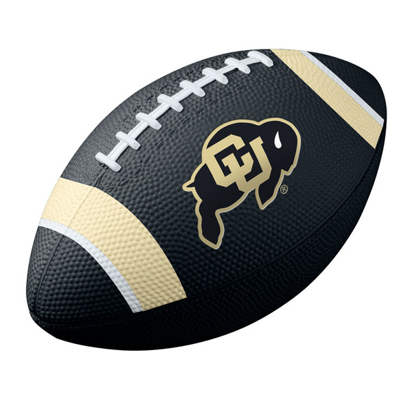 black-rubber-training-football-with-vegas-gold-accents-and-the-c-u-buffalo-logo