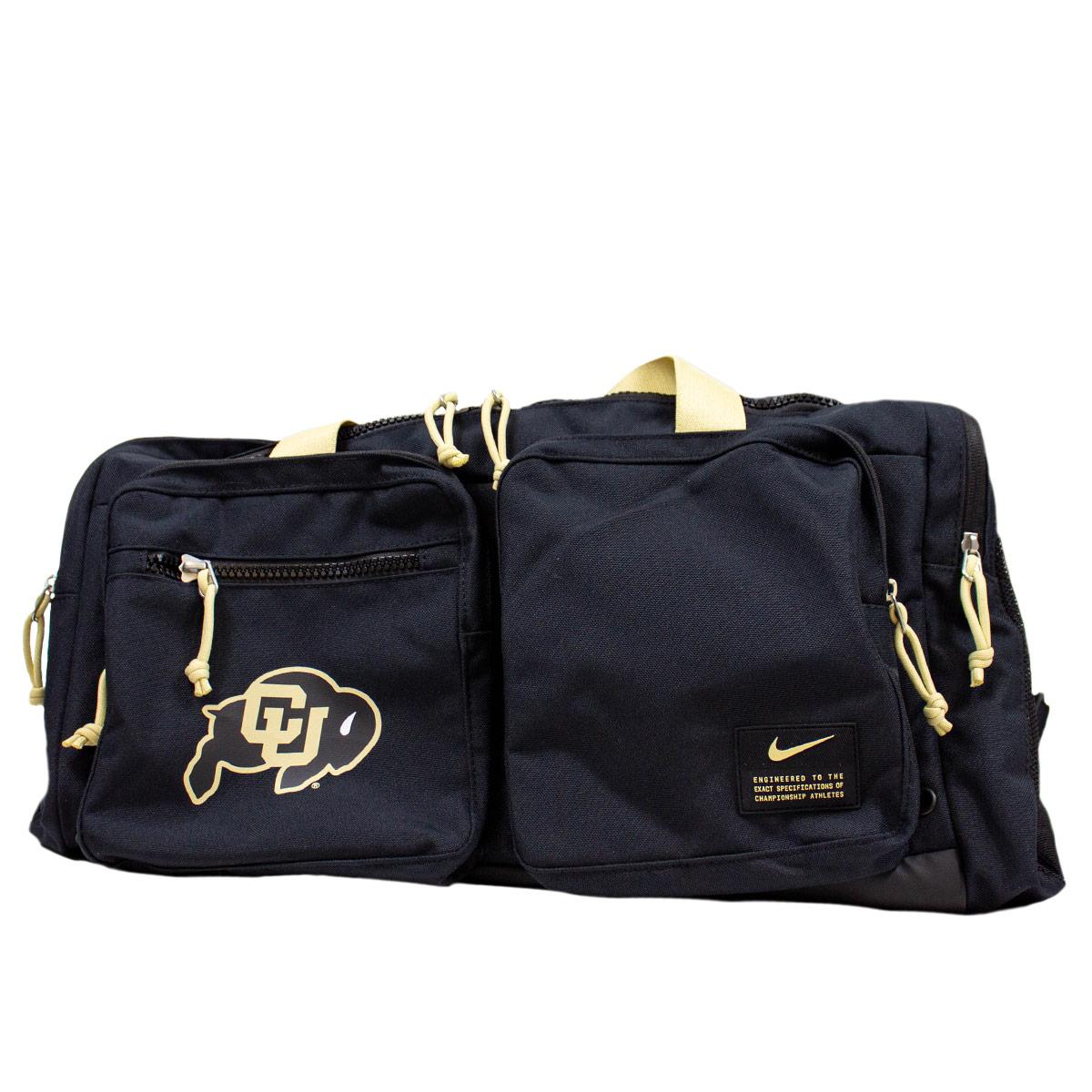 black and gold nike duffel bag